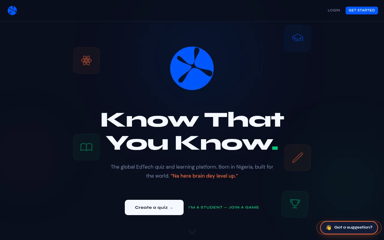 BrainCognix homepage: Know That You Know, the global EdTech quiz and learning platform.